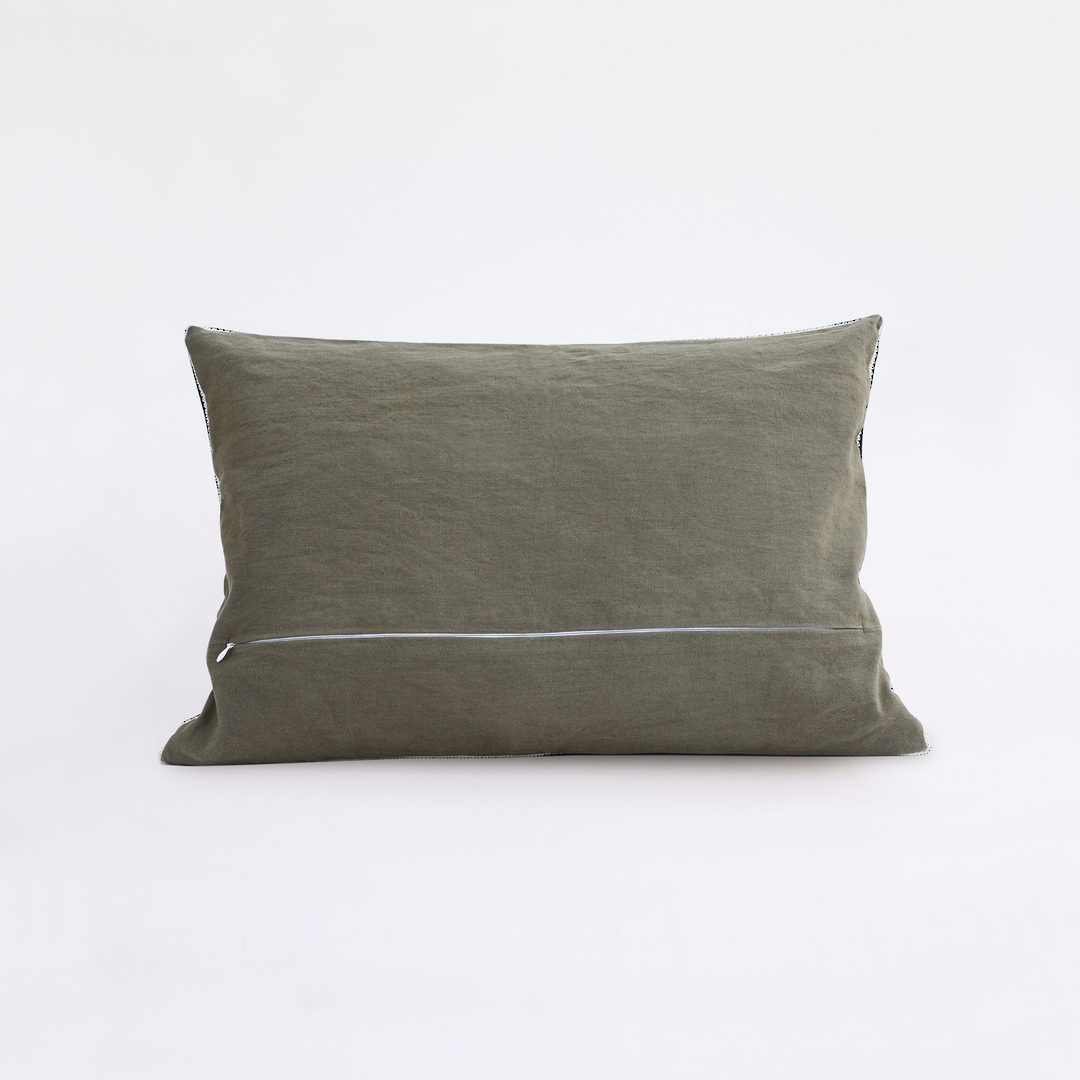 MM Linen | Linea Cushion 60 x 40cm | Olive image 4
